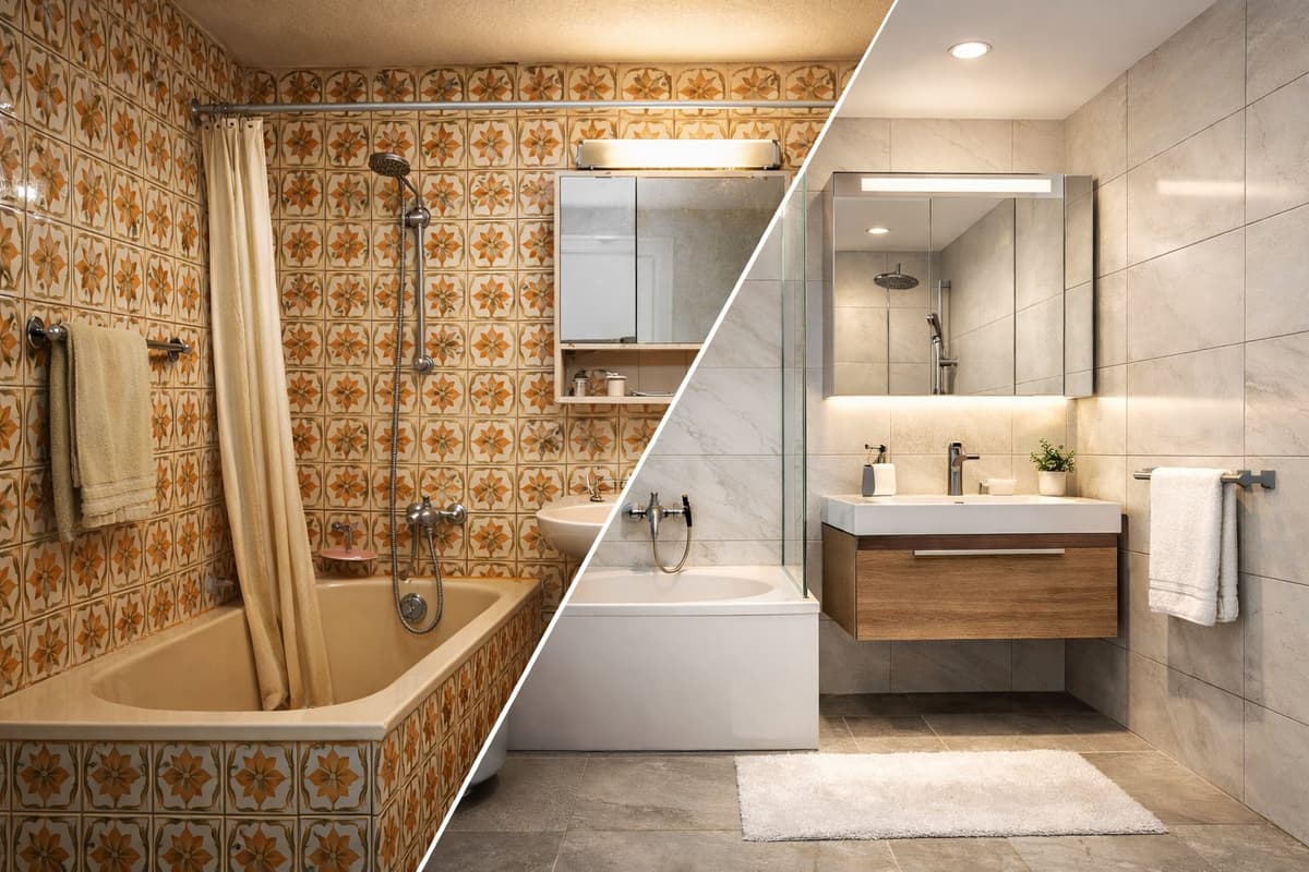 Prije i poslije adaptacije kupaonice